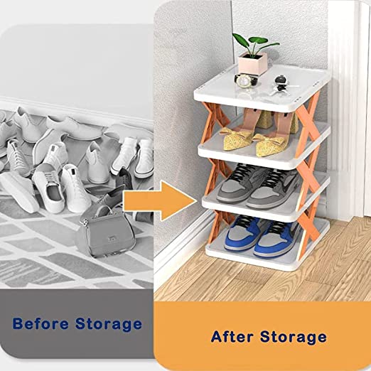 4 LAYER SHOES STAND, SHOE TOWER RACK SUIT FOR SMALL SPACES, CLOSET, SMALL ENTRYWAY, EASY ASSEMBLY AND STABLE IN STRUCTURE, CORNER STORAGE CABINET FOR SAVING SPACE 4 LAYER SHOES STAND, SHOE TOWER RACK SUIT FOR SMALL SPACES, CLOSET, SMALL ENTRYWAY, EASY ASSEMBLY AND STABLE IN STRUCTURE, CORNER STORAGE CABINET FOR SAVING SPACE